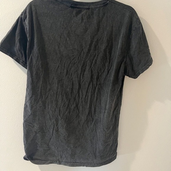 Maniere De Voir Unisex Large Graphic T Shirt‎ Gray Gun Parental Advisory Edgy - Picture 2 of 3